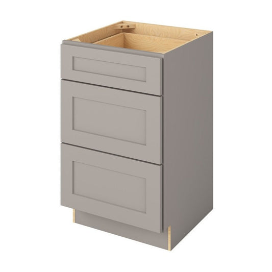 Catalina 21" Three Drawer Base Freestanding Bathroom Vanity Side Cabinet in Pebble Grey