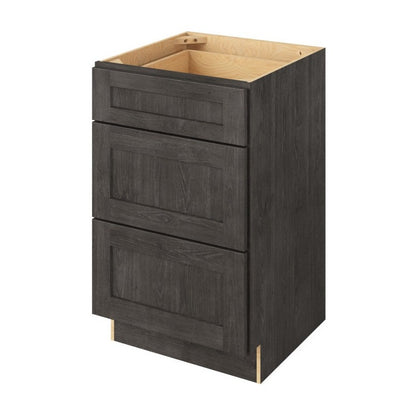 Catalina 21" Three Drawer Base Freestanding Bathroom Vanity Side Cabinet, Slate