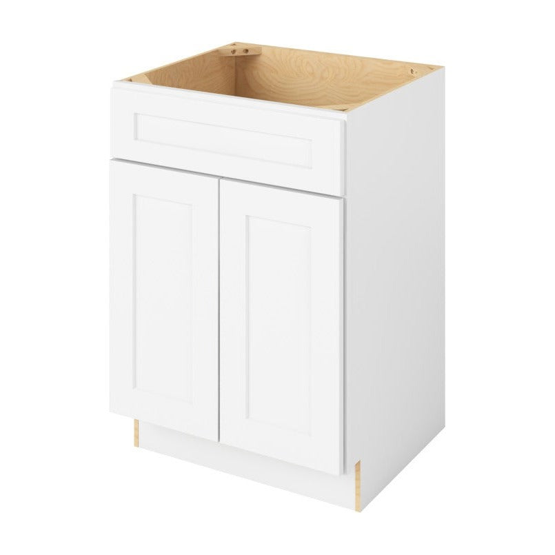 Catalina 24" Single Sink Base Freestanding Bathroom Vanity, Polar White