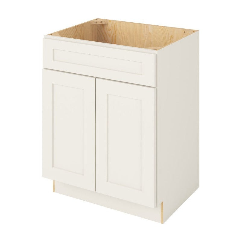 Catalina 27" Single Sink Base Freestanding Bathroom Vanity, Shell White