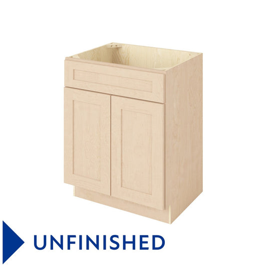 Catalina 27" Single Sink Base Freestanding Bathroom Vanity in Unfinished