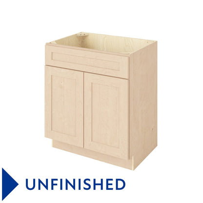Catalina 30" Single Sink Base Freestanding Bathroom Vanity, Unfinished