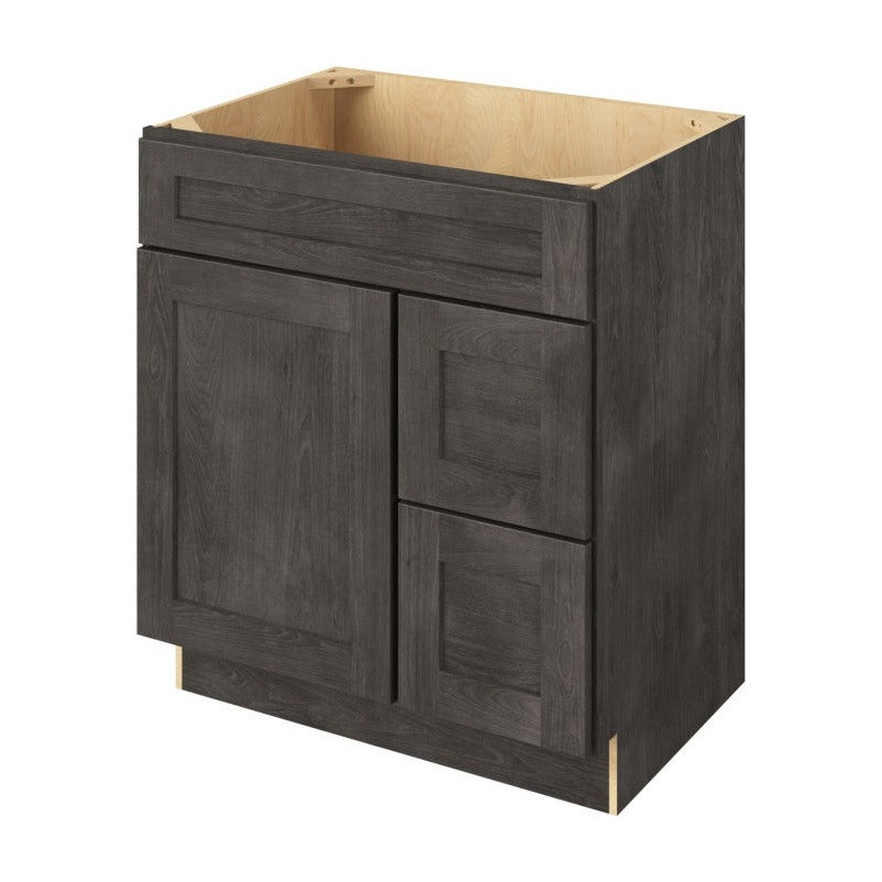 Catalina 30" Sink Base with Right Drawers Freestanding Bathroom Vanity, Slate