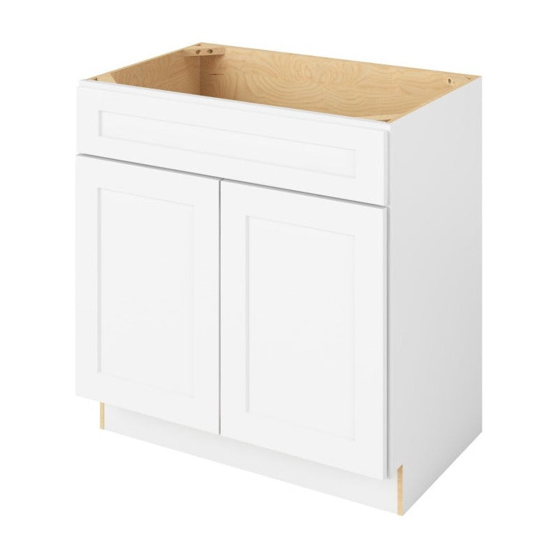 Catalina 33" Single Sink Base Freestanding Bathroom Vanity, Polar White