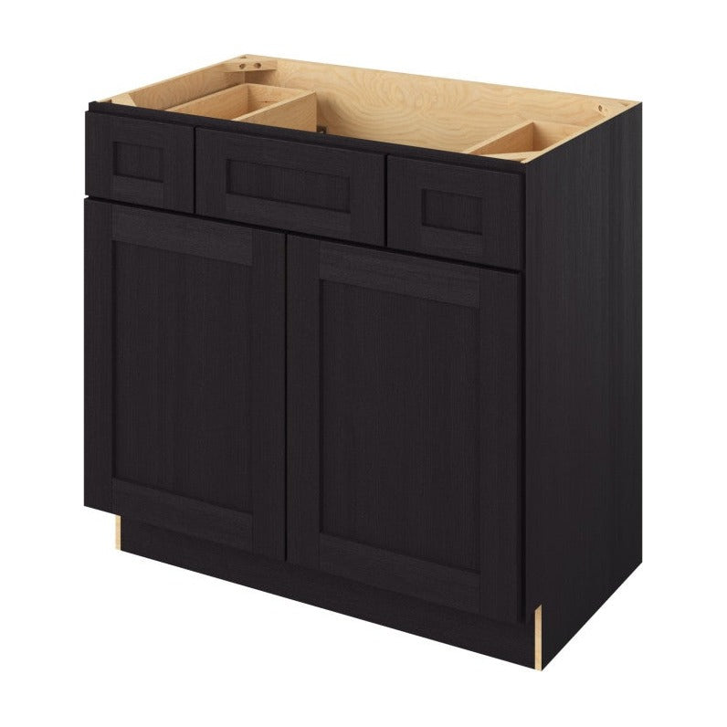 Catalina 36" Single Sink Base with Side Drawers Freestanding Bathroom Vanity, Espresso