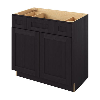 Catalina 36" Single Sink Base with Side Drawers Freestanding Bathroom Vanity, Espresso