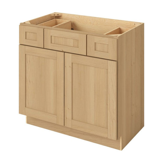 Catalina 36" Single Sink Base with Side Drawers Freestanding Bathroom Vanity in Sandstone
