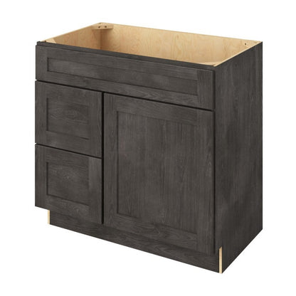Catalina 36" Sink Base with Left Drawers Freestanding Bathroom Vanity, Slate