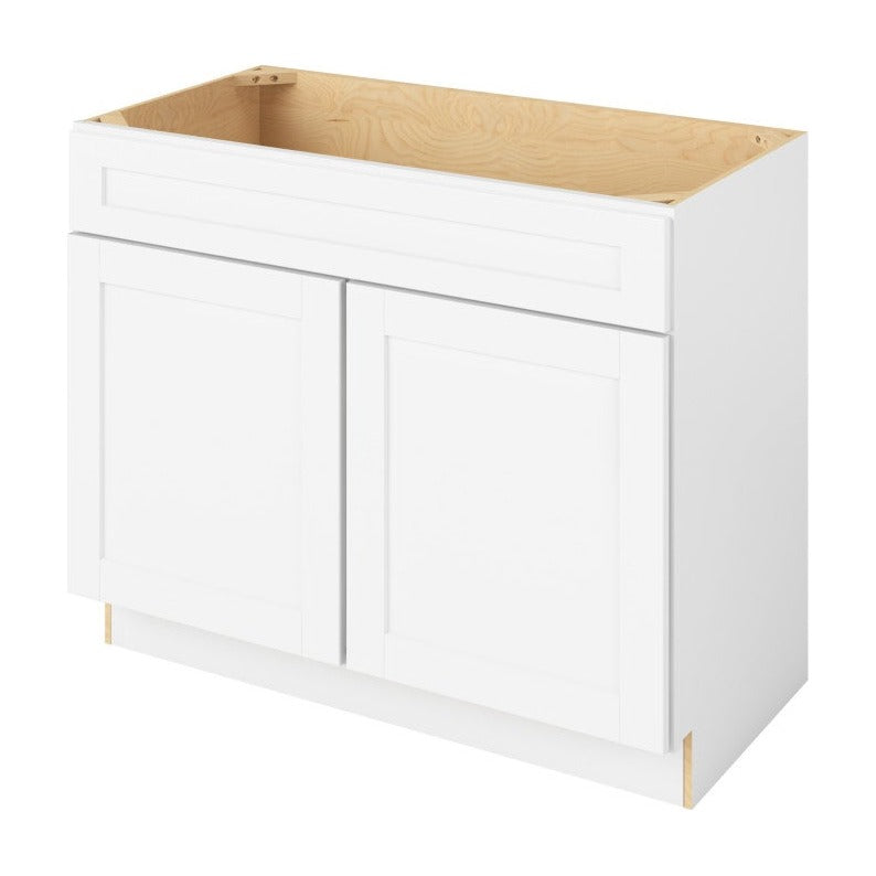 Catalina 42" Single Sink Base Freestanding Bathroom Vanity, Polar White