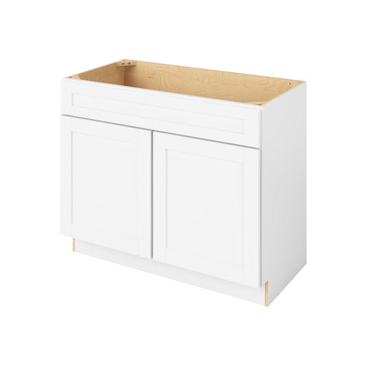 Catalina 42" Single Sink Base Freestanding Bathroom Vanity, Polar White