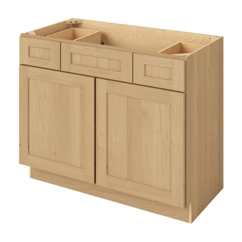 Catalina 42" Single Sink Base with Side Drawers Freestanding Bathroom Vanity, Sandstone