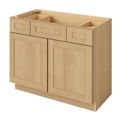 Catalina 42" Single Sink Base with Side Drawers Freestanding Bathroom Vanity, Sandstone