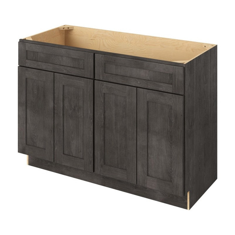 Catalina 48" Double Sink Base Freestanding Bathroom Vanity, Slate