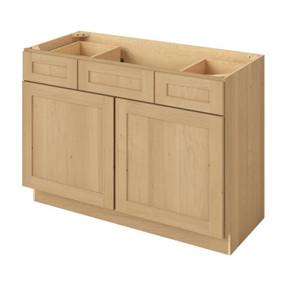 Catalina 48" Single Sink Base with Side Drawers Freestanding Bathroom Vanity, Sandstone