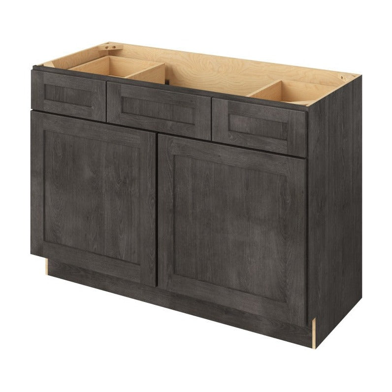 Catalina 48" Single Sink Base with Side Drawers Freestanding Bathroom Vanity, Slate