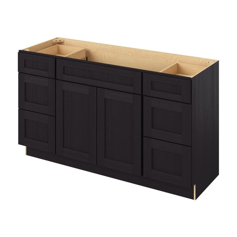 Catalina 60" Single Sink Freestanding Bathroom Vanity with Six Drawers, Espresso