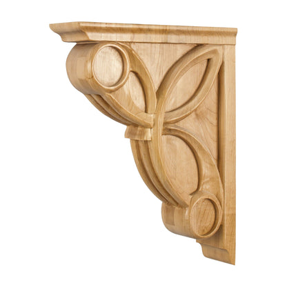 Celtic Weave Art Deco Wood Corbel, 3" x 11-5/16" x 14"