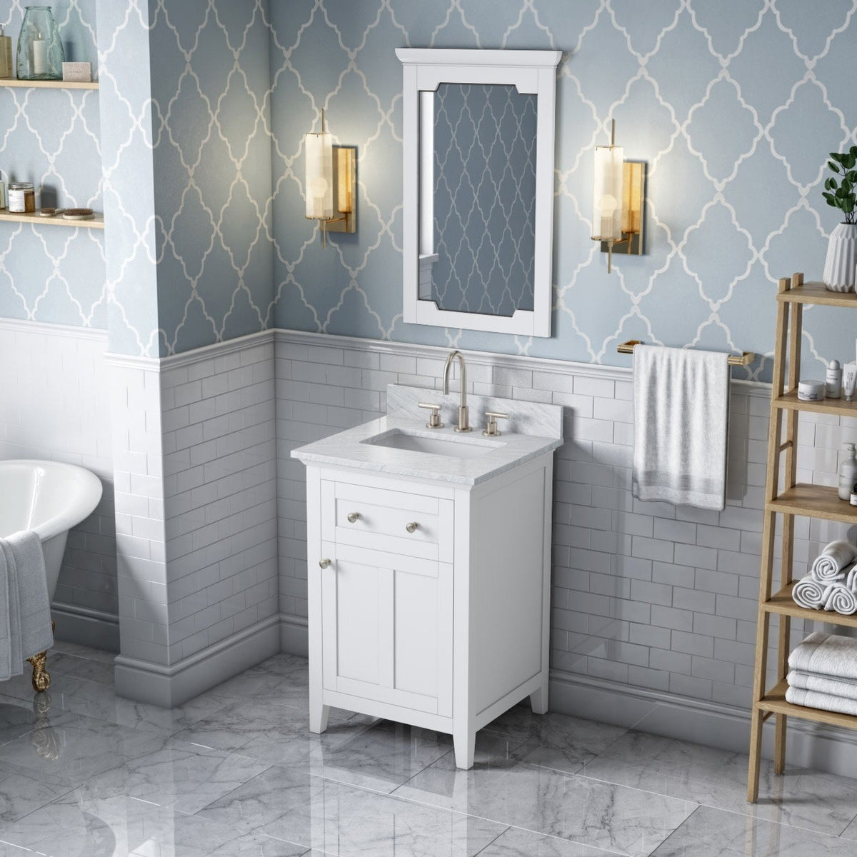 Chatham 24" Single Bowl Freestanding Bathroom Vanity, alternate view