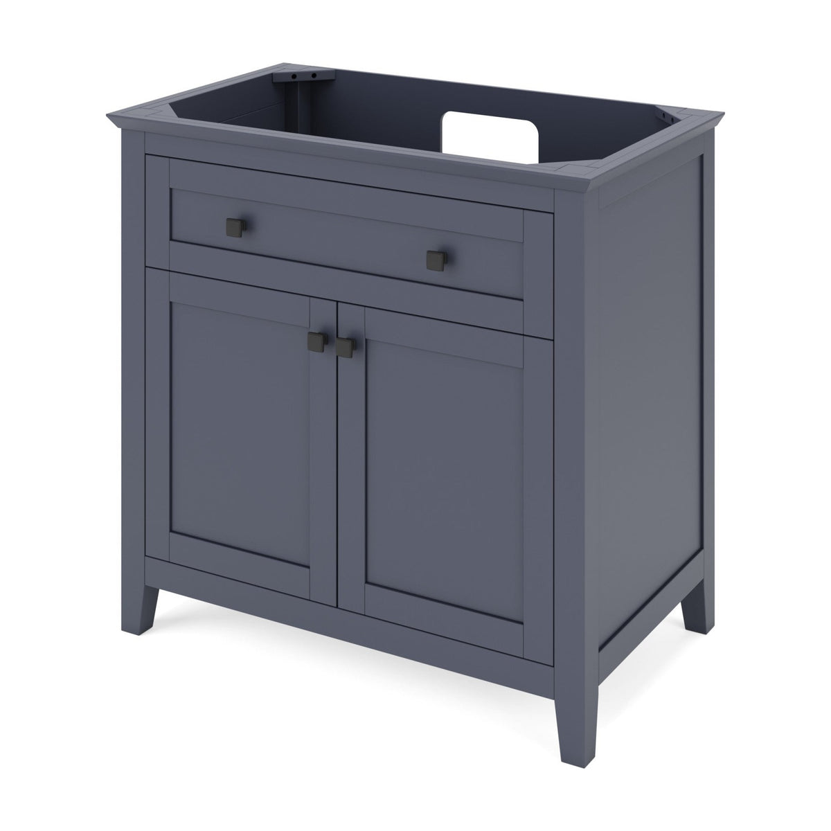 Chatham 36" Single Bowl Freestanding Bathroom Vanity, Blue Steel
