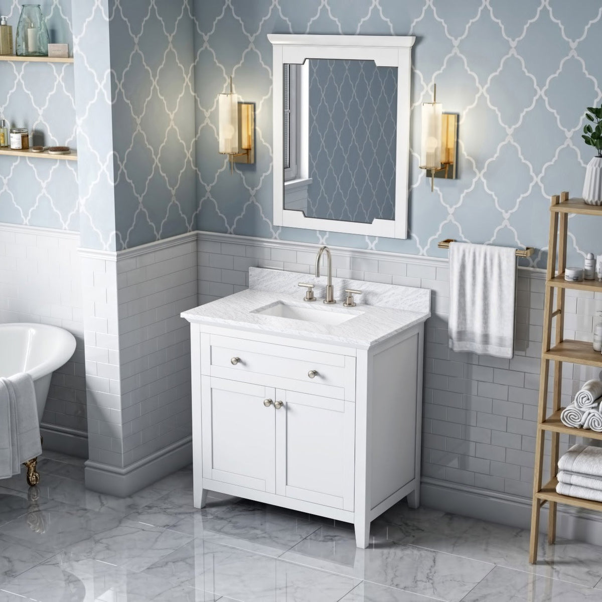 Chatham 36" Single Bowl Freestanding Bathroom Vanity, alternate view