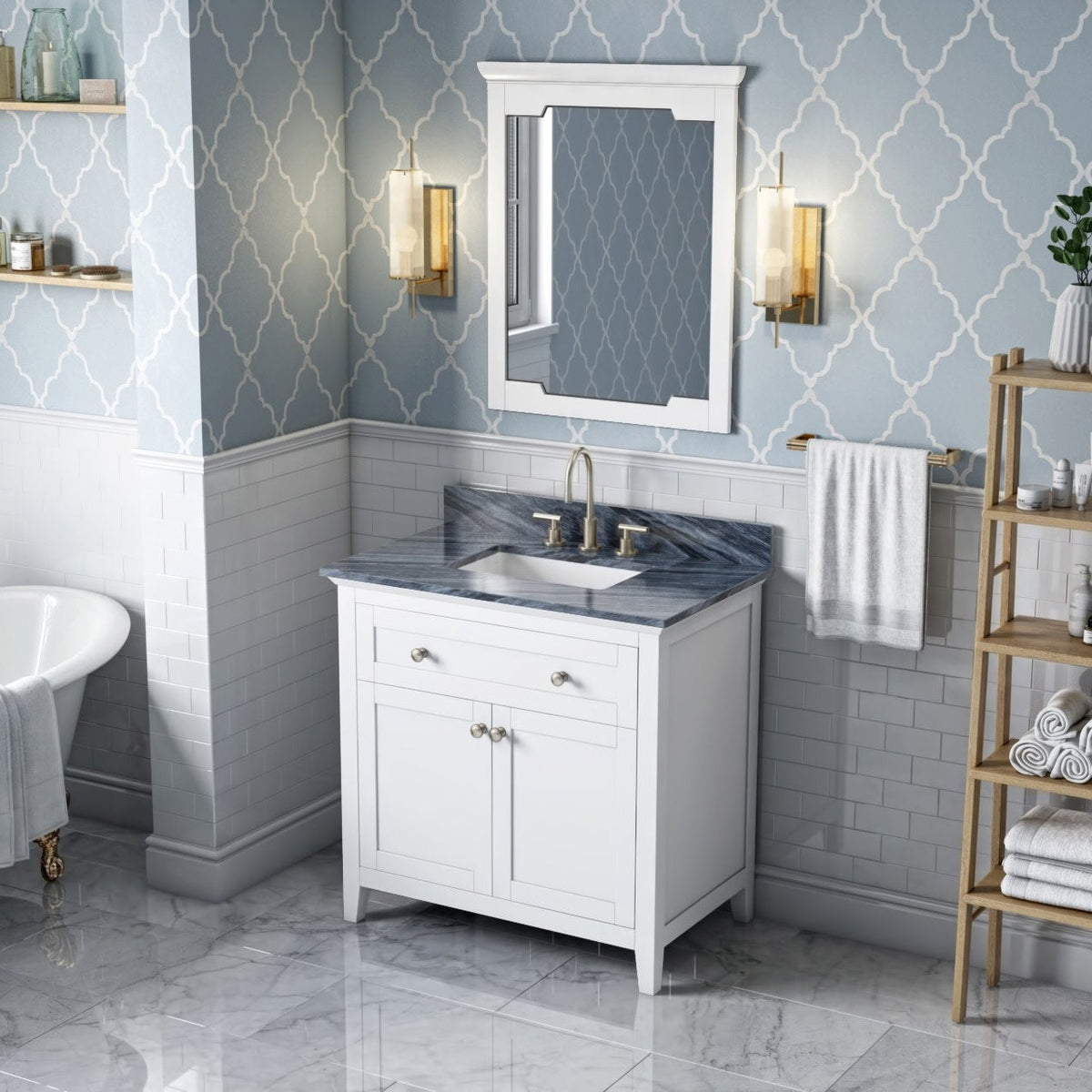 Chatham 36" Single Bowl Freestanding Bathroom Vanity, alternate view