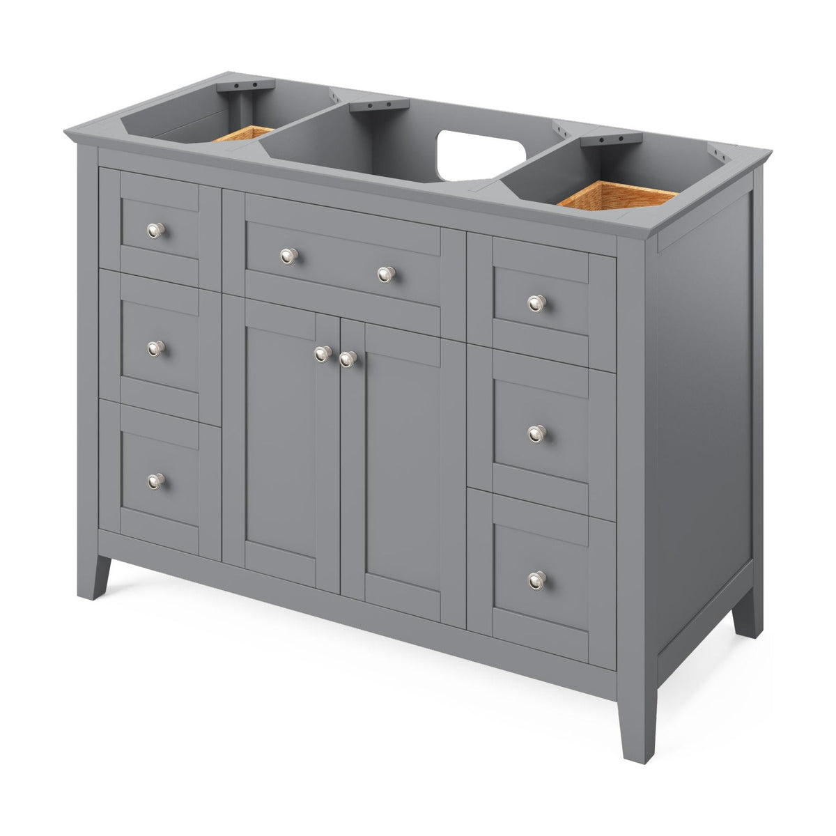Chatham 48" Single Bowl Freestanding Bathroom Vanity, Grey