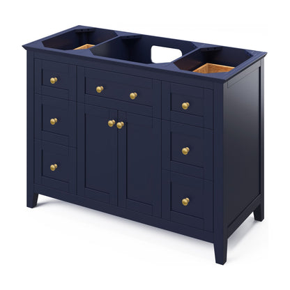 Chatham 48" Single Bowl Freestanding Bathroom Vanity, Hale Blue