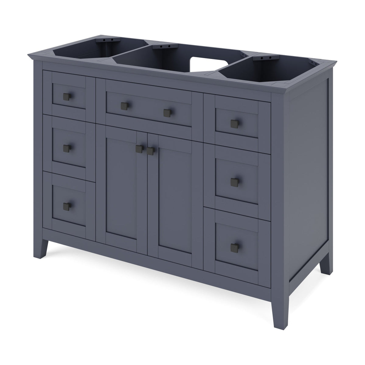 Chatham 48" Single Bowl Freestanding Bathroom Vanity, Blue Steel