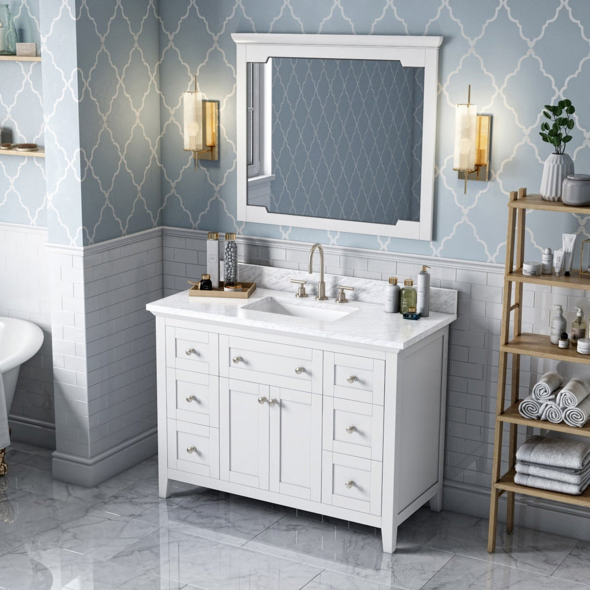 Chatham 48" Single Bowl Freestanding Bathroom Vanity, alternate view