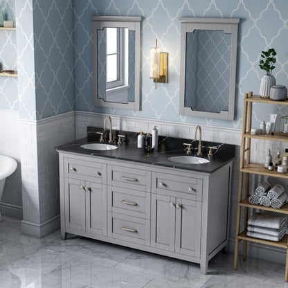 Chatham 60" Double Bowl Freestanding Bathroom Vanity, alternate view