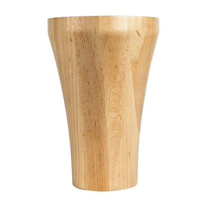 Contemporary Cove Wood Bun Foot, 4" Round x 6"