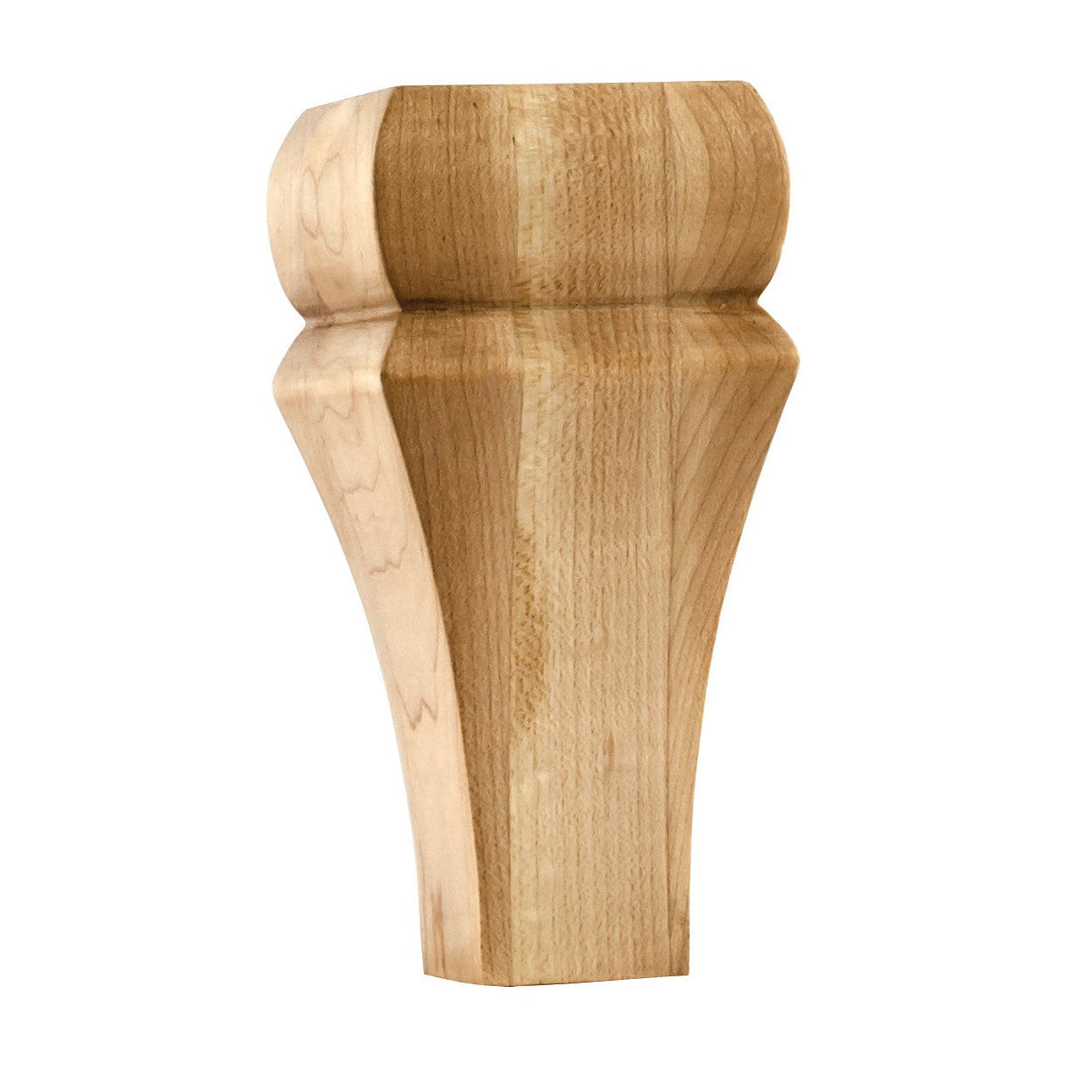 Contemporary Wood Bun Foot, 3" x 3" x 6"