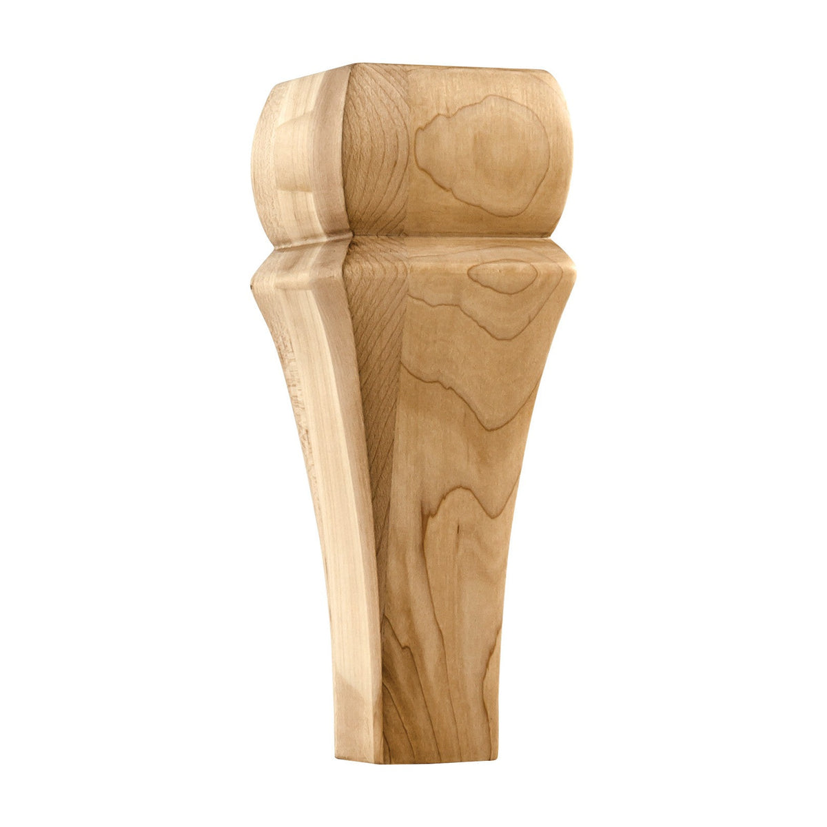 Contemporary Wood Bun Foot, 3" x 3" x 8"