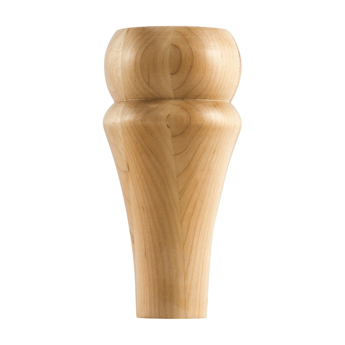 Contemporary Wood Bun Foot, 3" Round x 6"