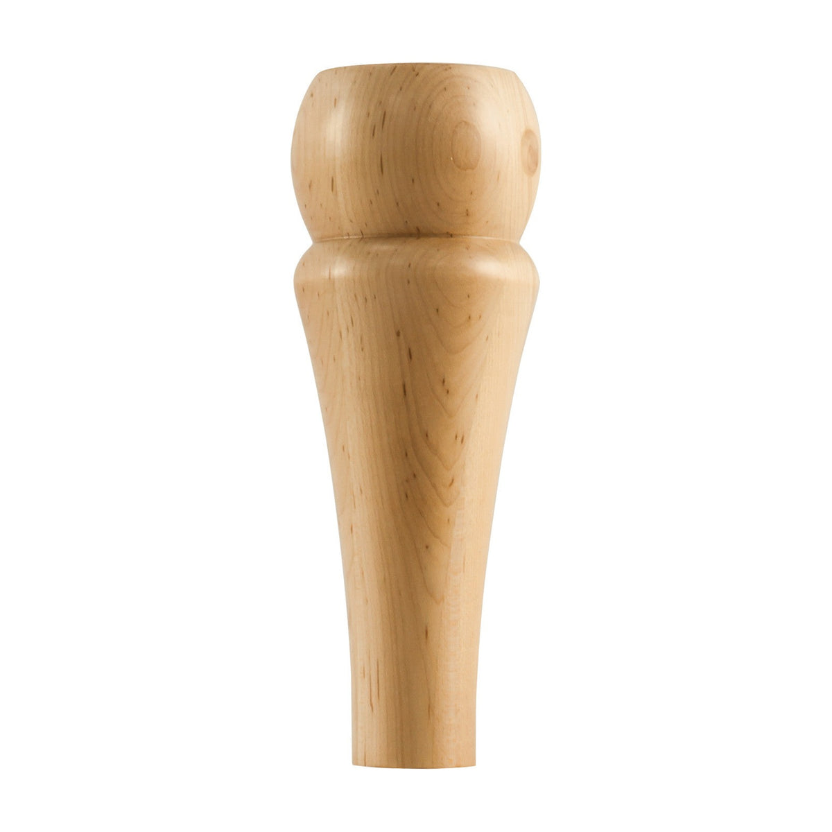 Contemporary Wood Bun Foot, 3" Round x 8"