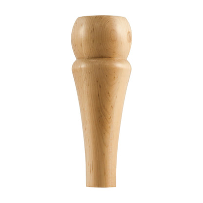 Contemporary Wood Bun Foot, 3" Round x 8"