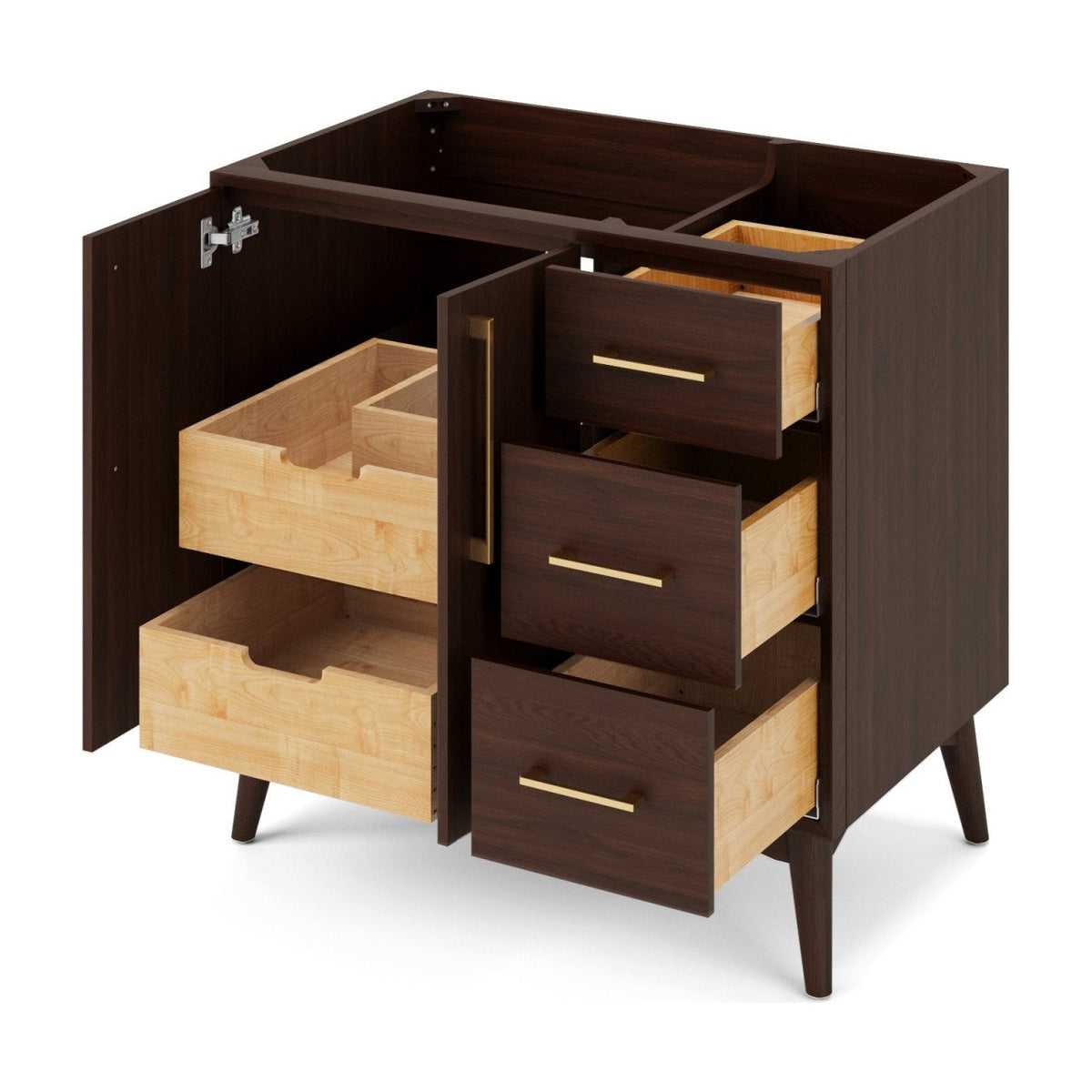 Dashwood 36" Left Offset Bowl Freestanding Bathroom Vanity, alternate view