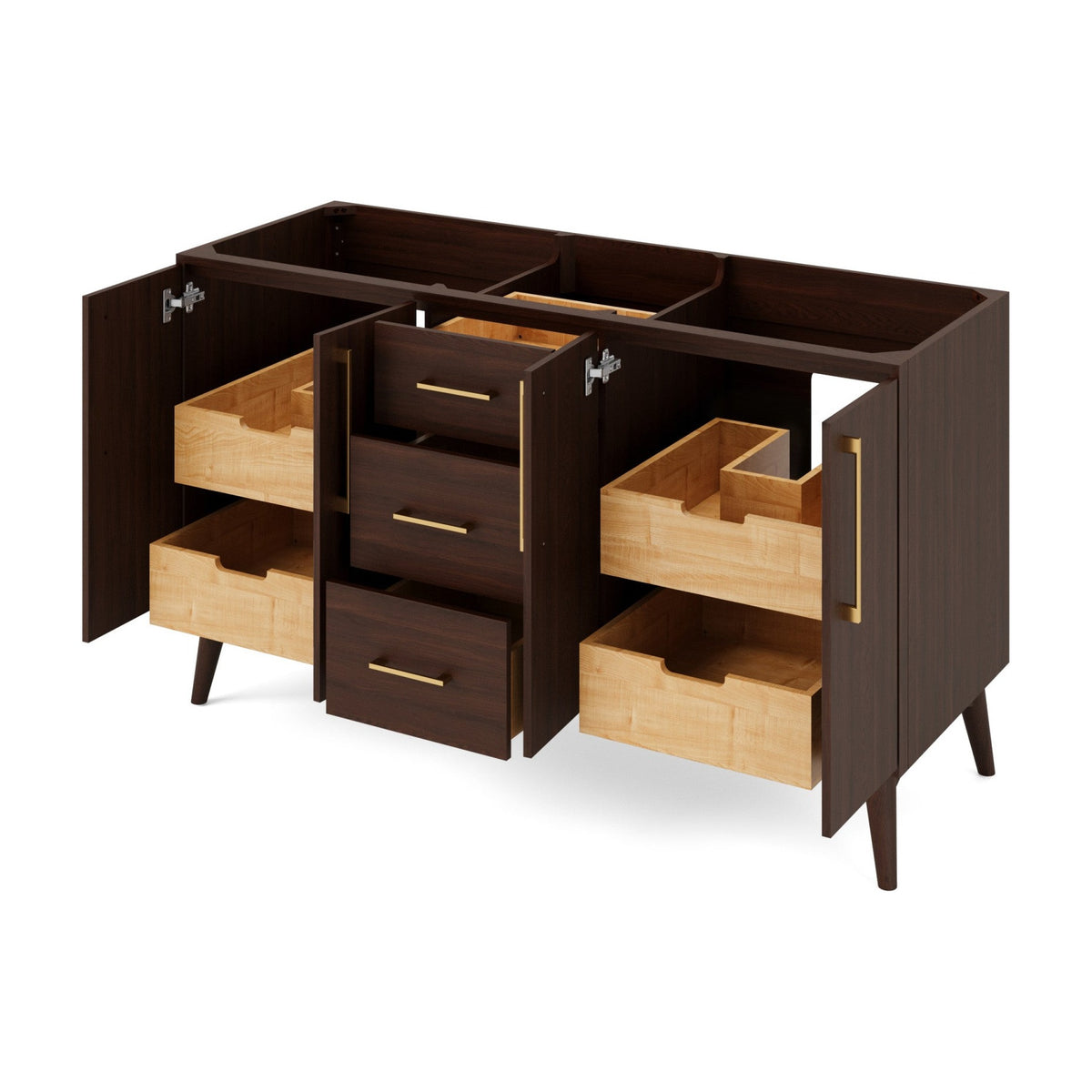 Dashwood 60" Double Bowl Freestanding Bathroom Vanity, alternate view