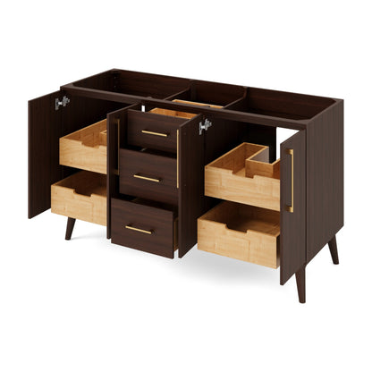 Dashwood 60" Double Bowl Freestanding Bathroom Vanity, alternate view