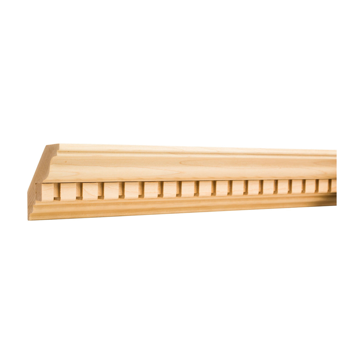 Dentil Crown Moulding, 3-3/4" x 1" x 8 ft stick