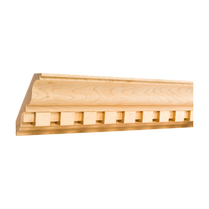 Dentil Crown Moulding, 5-1/2" x 1-1/4" x 8 ft stick