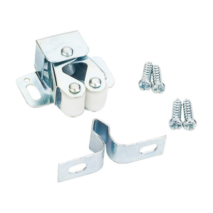 Double Roller Catch with Strike and Screws, Zinc