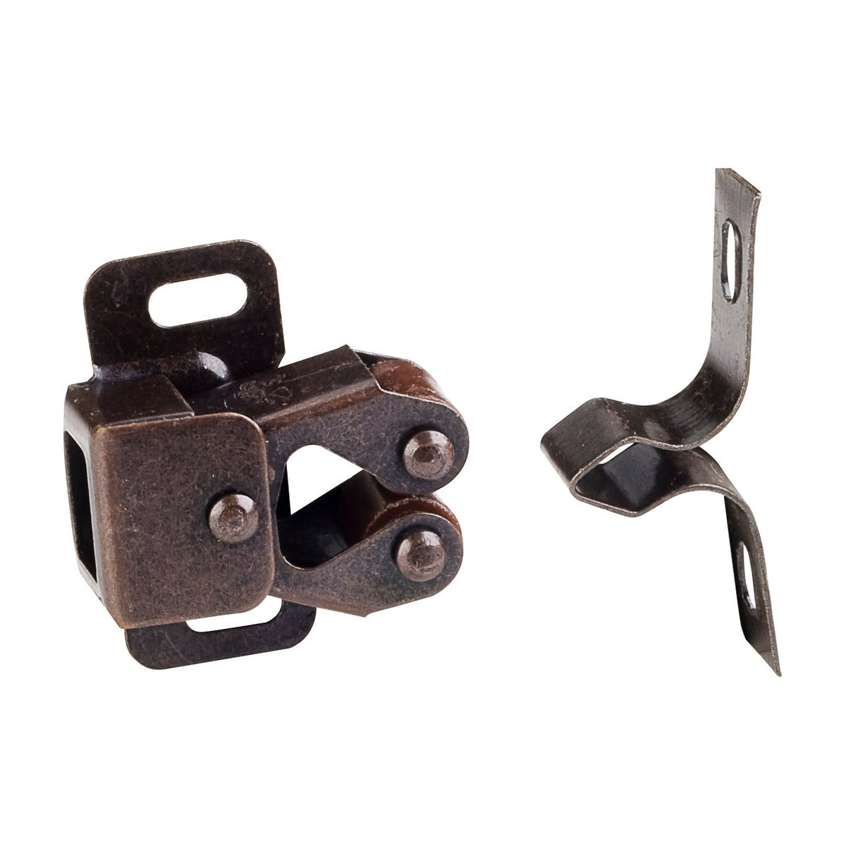 Double Roller Catch with Strike and Screws, alternate view