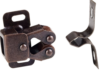 Double Roller Catch with Strike and Screws, alternate view