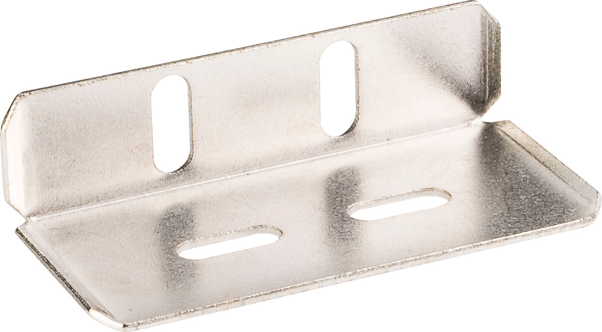 Drawer Front Adjustment Bracket, Bright Nickel Bracket