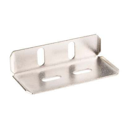 Drawer Front Adjustment Bracket, Bright Nickel Bracket