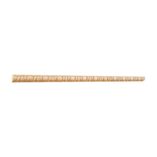 Egg and Dart Hand Carved Moulding, 5/8" x 5/16" x 8 ft stick