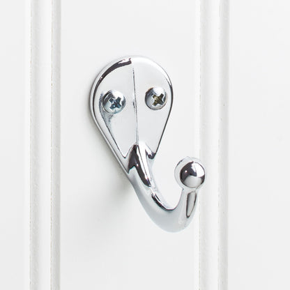 Elements 1 3/4" Traditional Single Prong Ball End Wall Hook in Polished Chrome