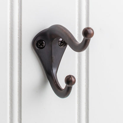 Elements 2 5/16" Traditional Double Prong Ball End Wall Hook in Brushed Oil Rubbed Bronze