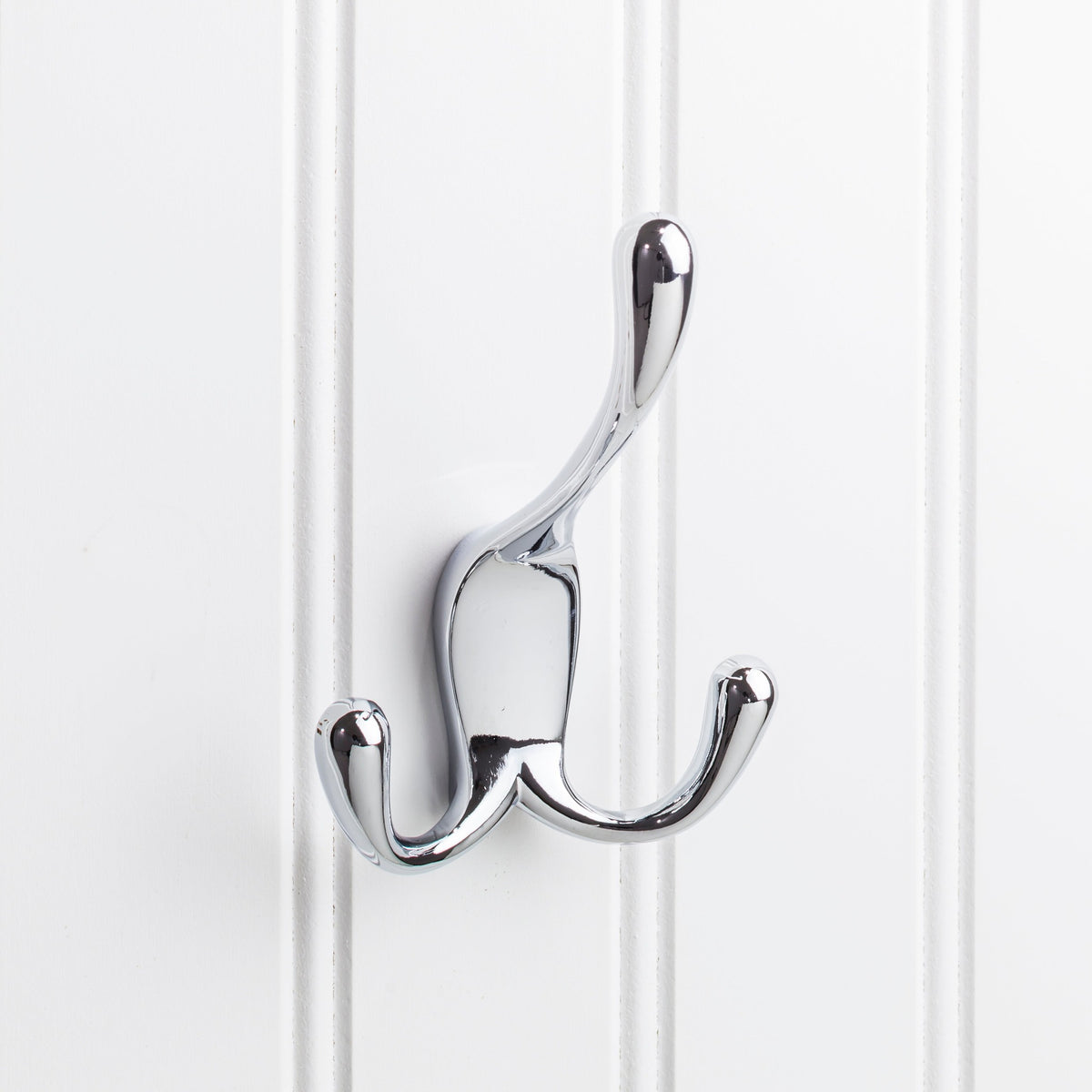 Elements 4" Large Concealed Triple Prong Wall Hook in Polished Chrome